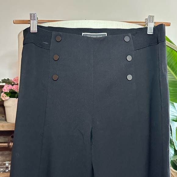 NEW Black Dress Pants Open Flare - Picture 2 of 4